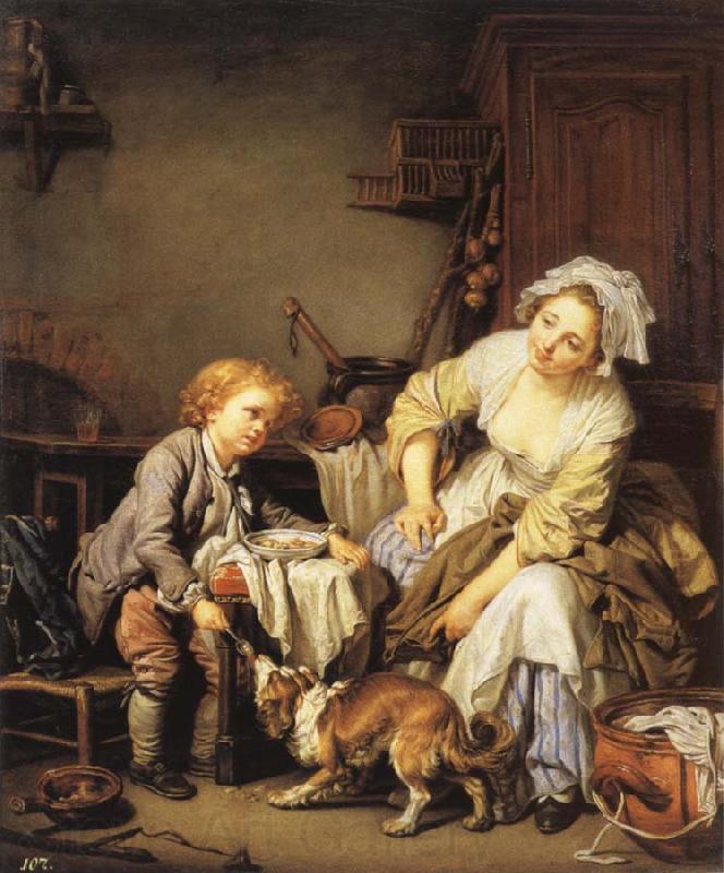 Jean Baptiste Greuze The Verwohnte child Norge oil painting art